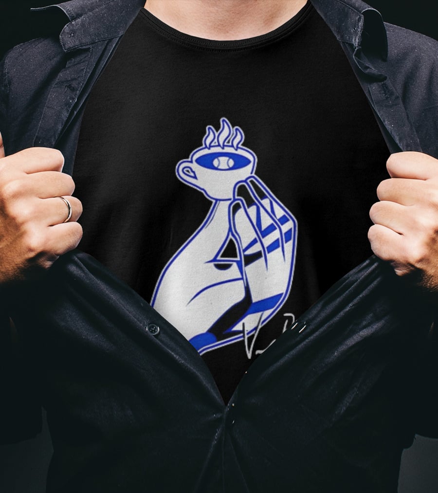 Blue Jays 27 Vladimir Guerrero Jr Number 27 Hot Coffee Baseball Cup T-Shirt