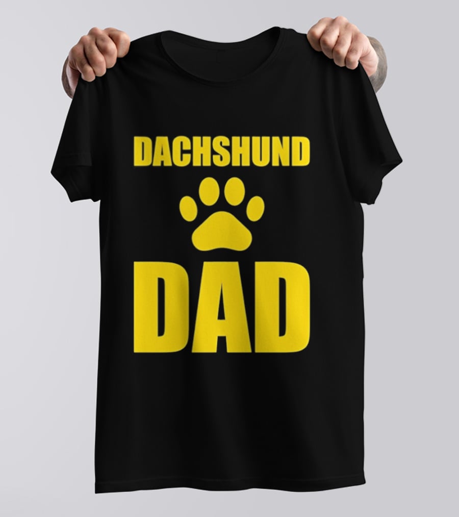 Dachshund Dad Wiener Dog Paw Print T-Shirt