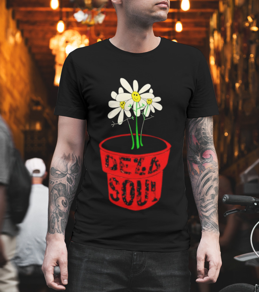 De La Soul Is Dead Flower Pot With White Daisies T-Shirt