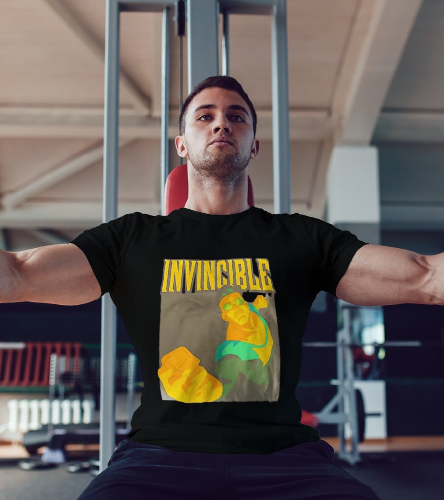 Invincible Superhero Bold Fist Action Pose T-Shirt