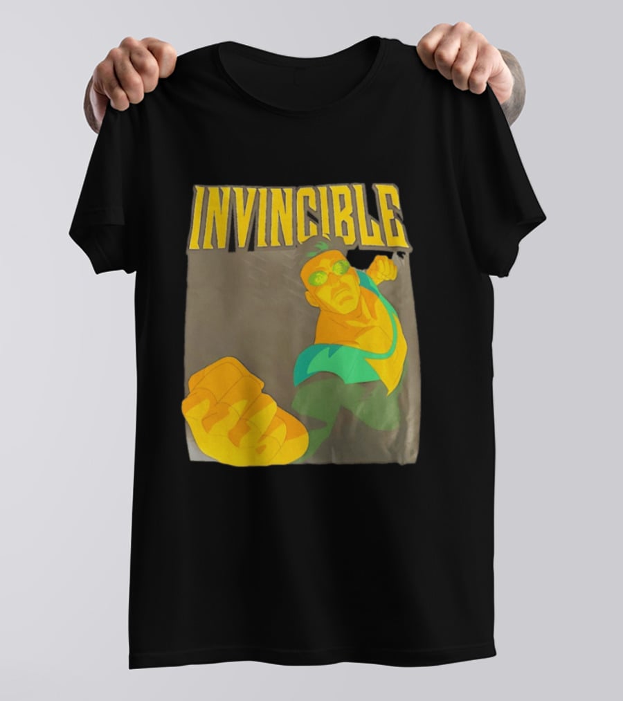 Invincible Superhero Bold Fist Action Pose T-Shirt
