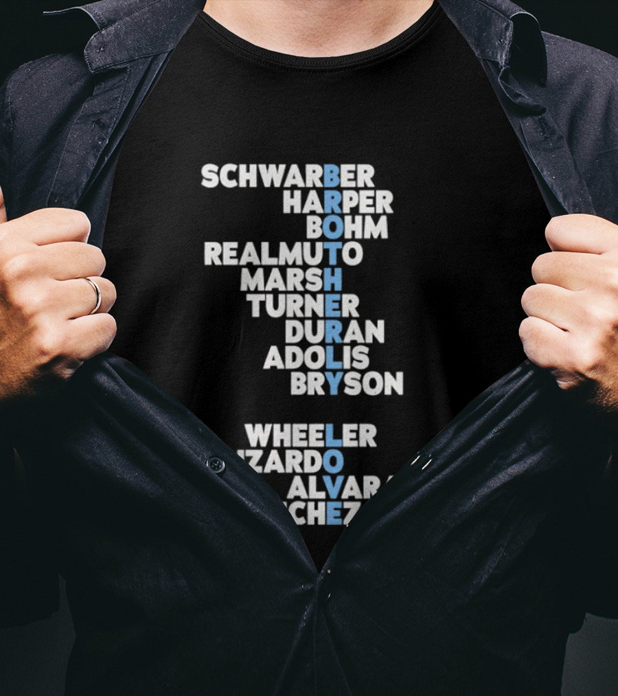 Philadelphia Baseball Brotherly Love Schwarber Harper Bohm Realmuto 2026 T-Shirt