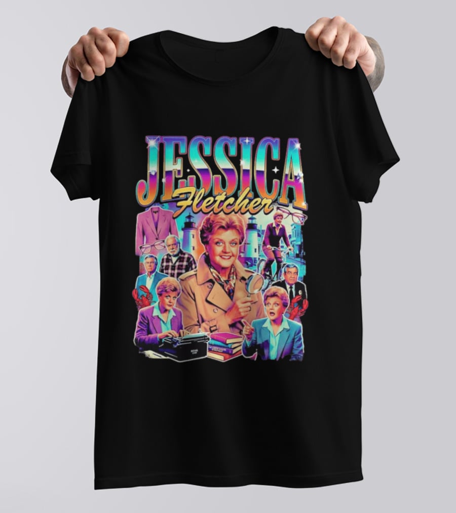 Jessica Fletcher Angela Lansbury Murder She Wrote Retro Collage T-Shirt