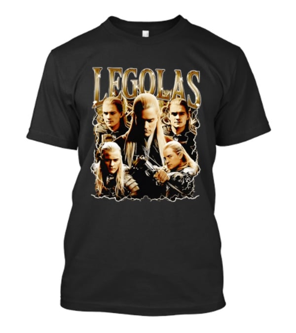 Legolas Character Collage From Lord Of The Rings T-Shirt