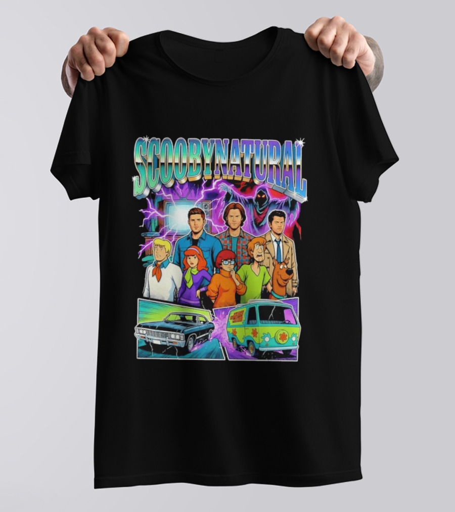 Scoobynatural Supernatural Scooby Doo Mystery Machine Impala Crossover Cartoon T-Shirt