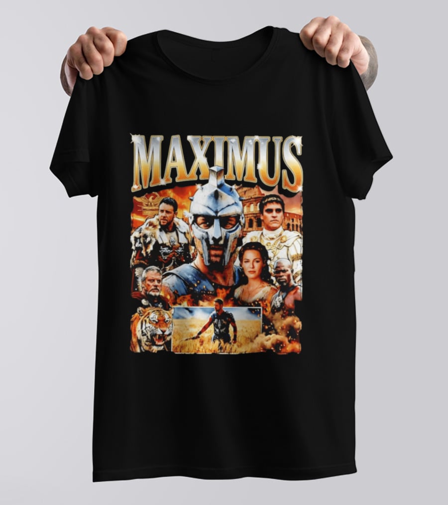 Maximus Gladiator Colosseum Russell Crowe Joaquin Phoenix Tiger Ancient Rome T-Shirt