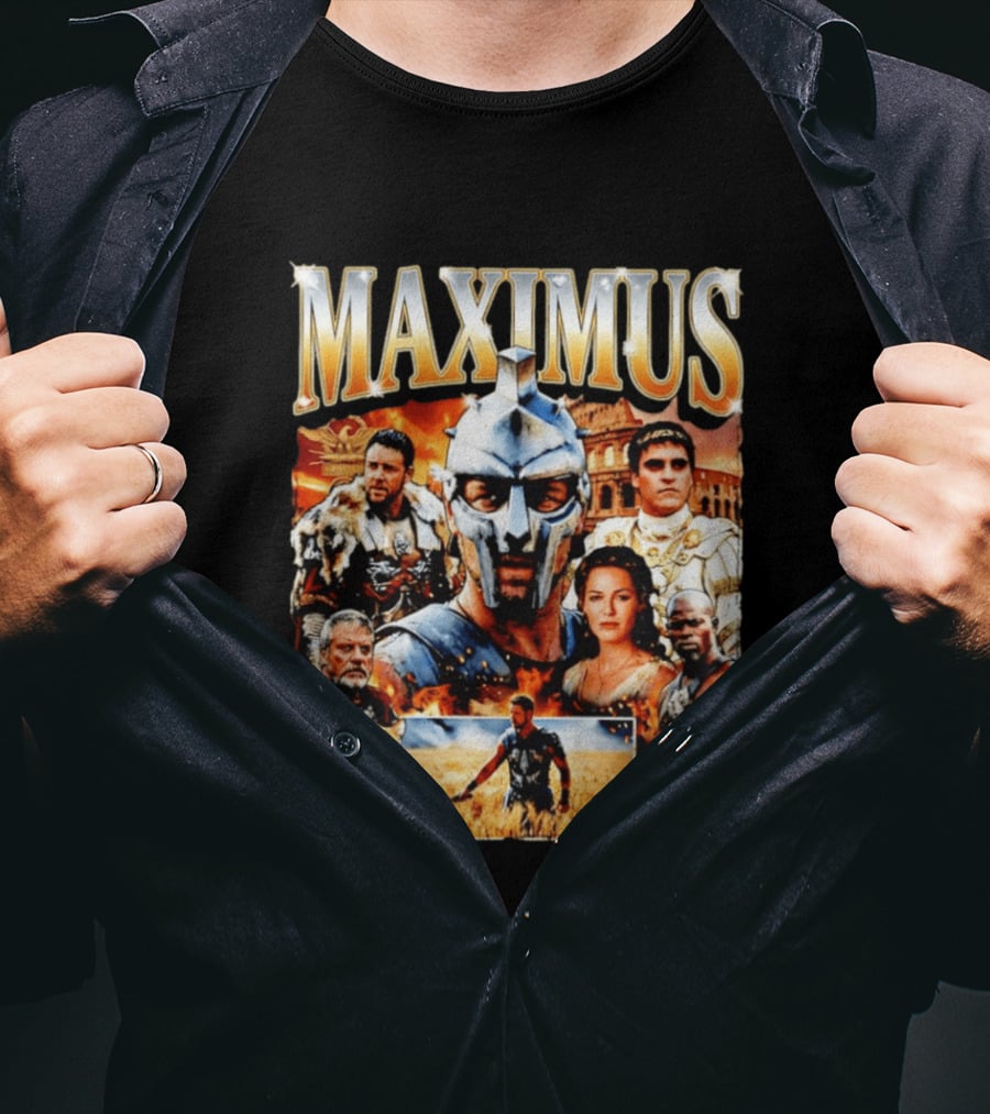 Maximus Gladiator Colosseum Russell Crowe Joaquin Phoenix Tiger Ancient Rome T-Shirt