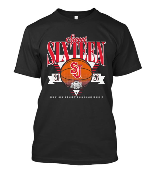 St. John's Red Storm 2026 NCAA Basketball Sweet Sixteen Championship T-Shirt