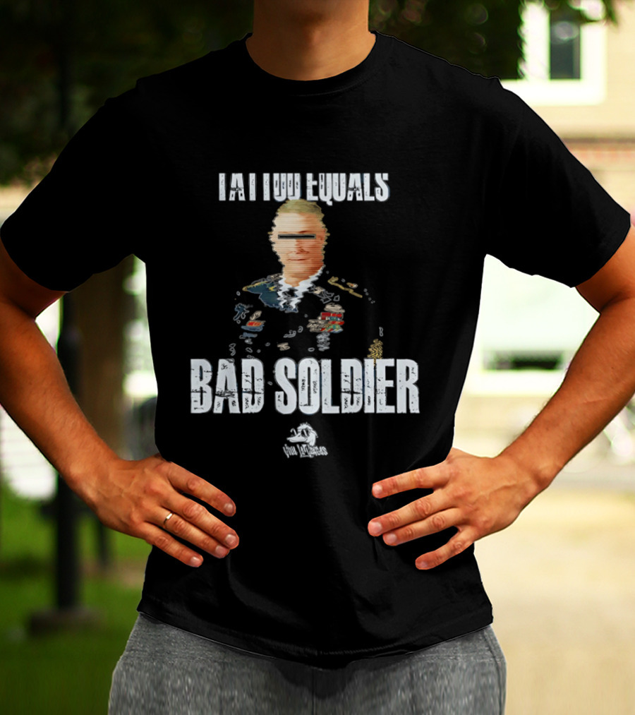 Tattoo Equals Bad Soldier Military Satire Cartoon Soldier T-Shirt