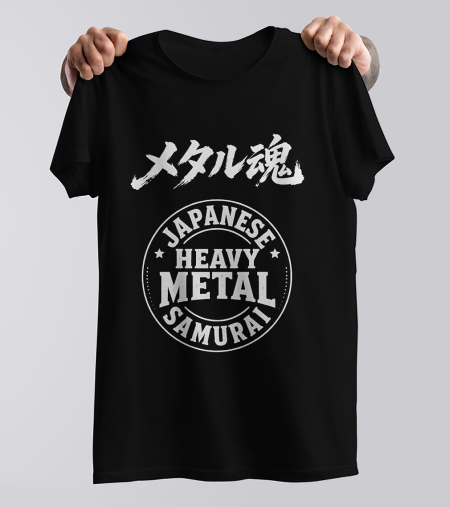 Metal Spirit Japanese Heavy Metal Samurai Stamp T-Shirt