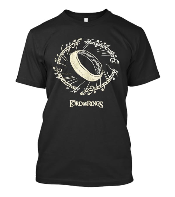The Lord Of The Rings One Ring Elvish Script Iconic Fan Favorite T-Shirt