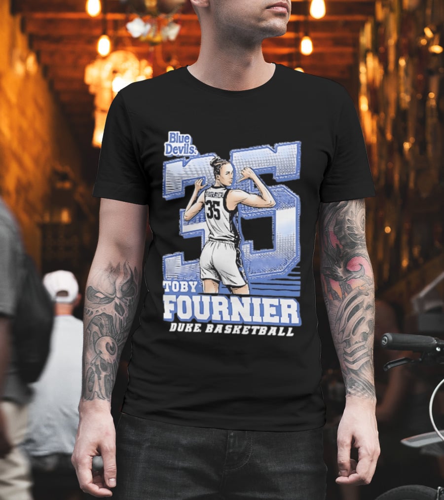 Toby Fournier Duke Blue Devils 35 Basketball Player T-Shirt