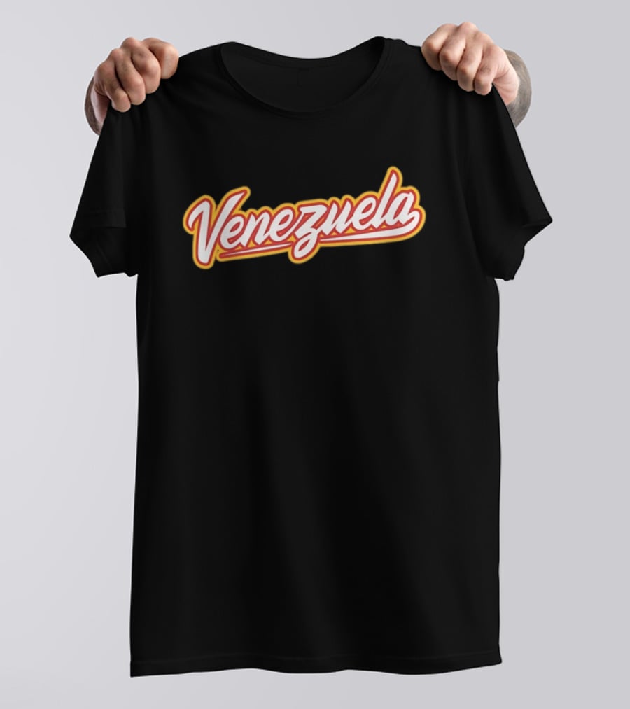 Venezuela Baseball 2026 Retro Style Script T-Shirt