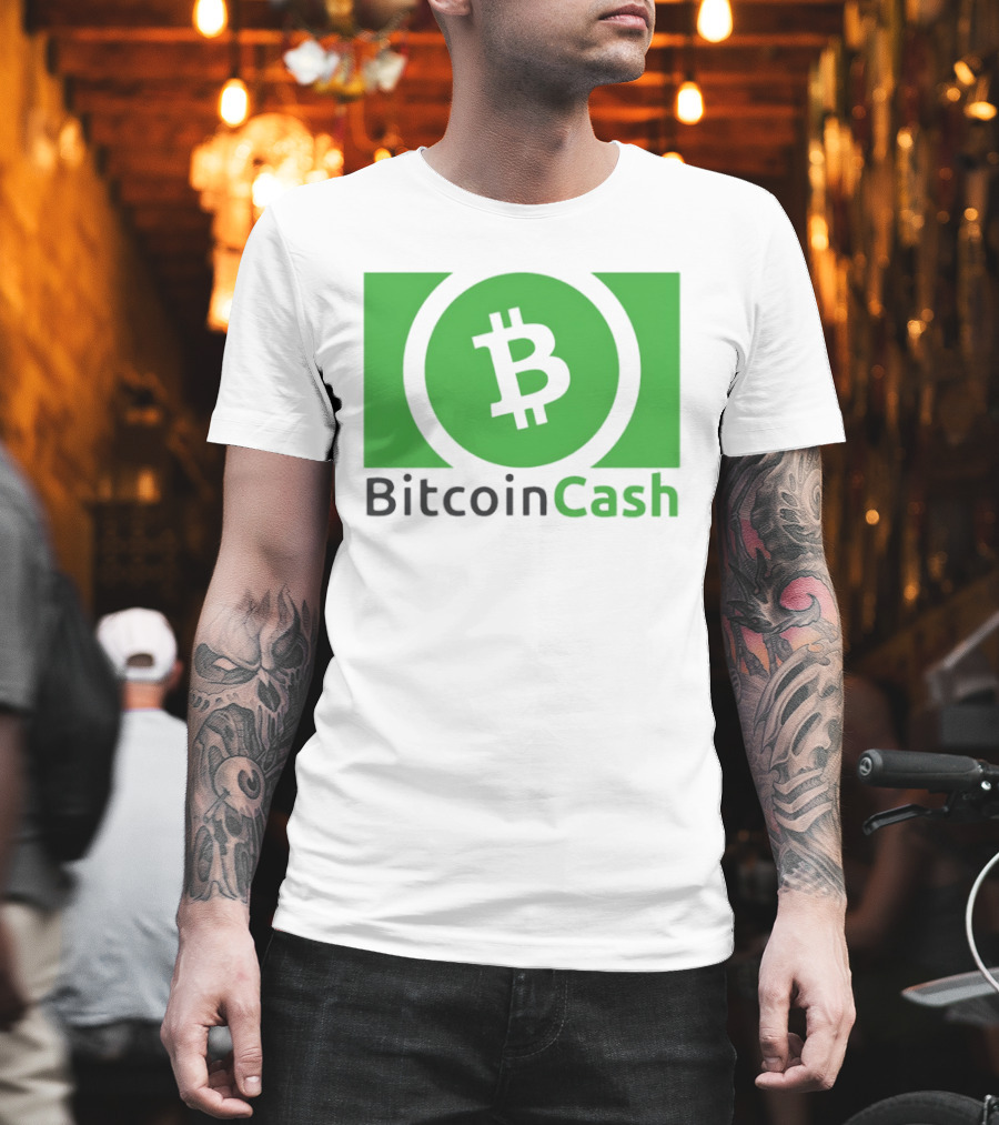 Bitcoin Cash Cryptocurrency Symbol Green Circle T-Shirt