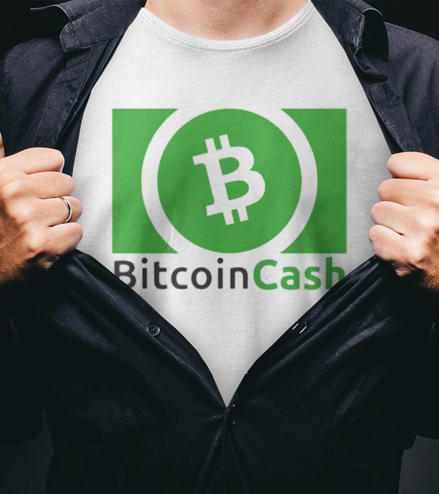 Bitcoin Cash Cryptocurrency Symbol Green Circle T-Shirt