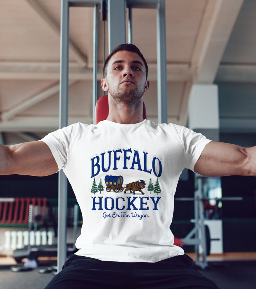 Buffalo Hockey Get On The Wagon Wild West T-Shirt