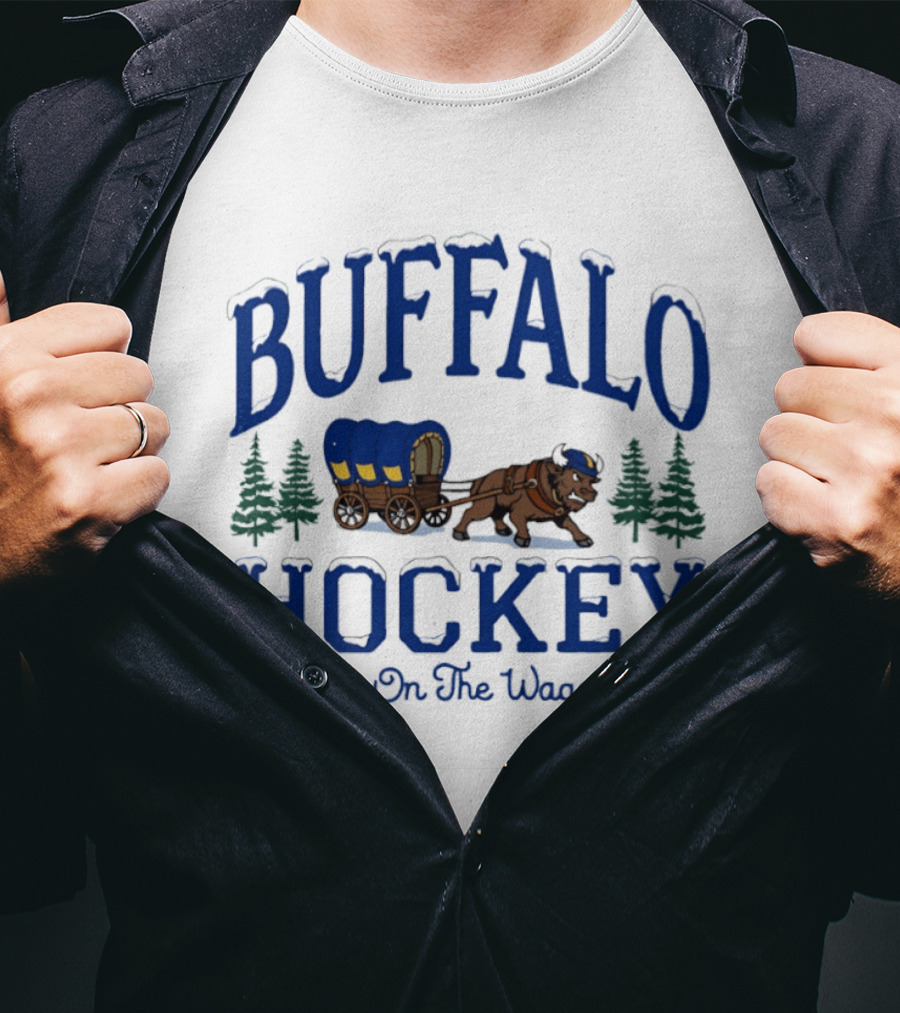 Buffalo Hockey Get On The Wagon Wild West T-Shirt