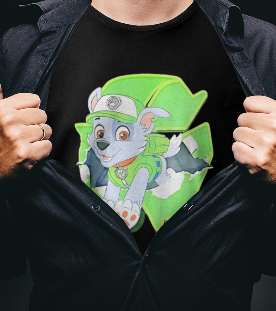 Bought Myself A Rocky Recycle Adventure Paw Patrol Rocky Puppy Patrol Green Eco Friendly T-Shirt