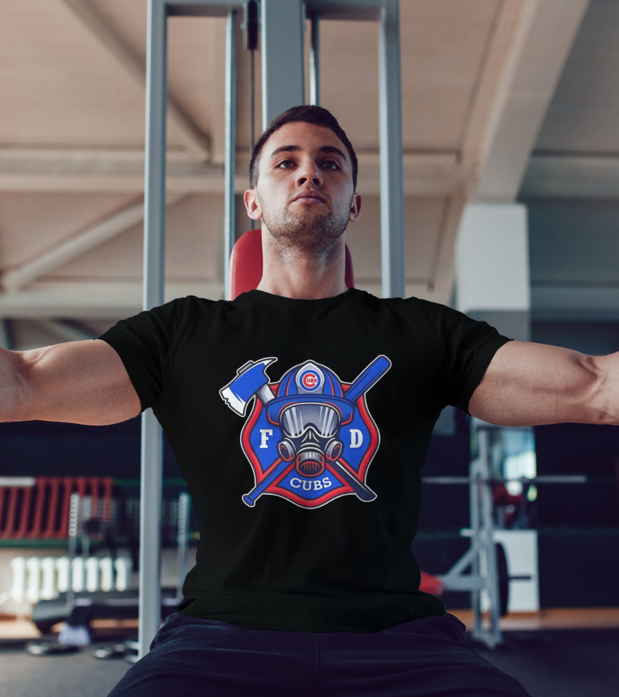 Chicago Cubs Fire Department FD Northside Baseball Axe And Mask T-Shirt