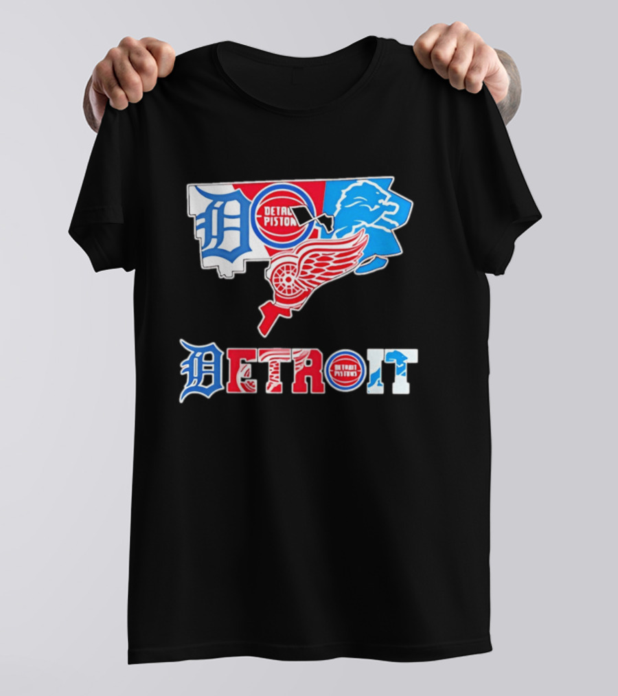 Detroit Pistons Lions Red Wings Tigers State Michigan T-Shirt