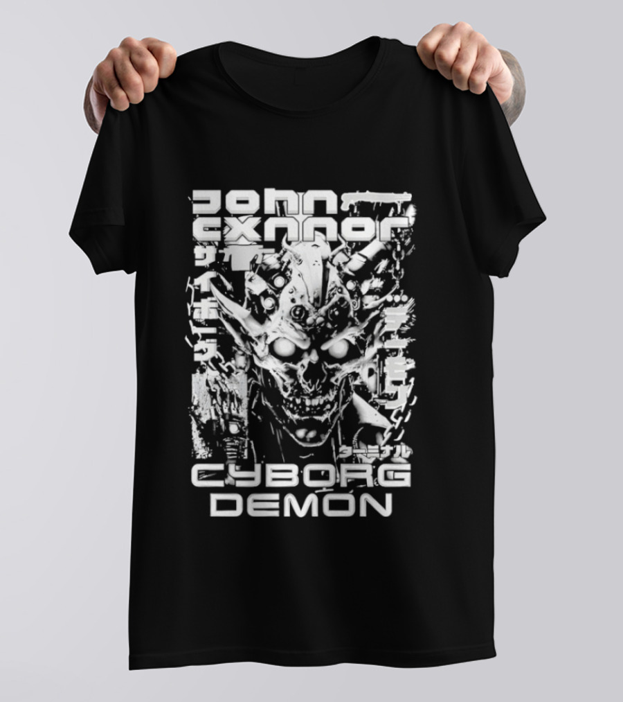 John Cxnnor Gravitated Cyborg Demon T-Shirt