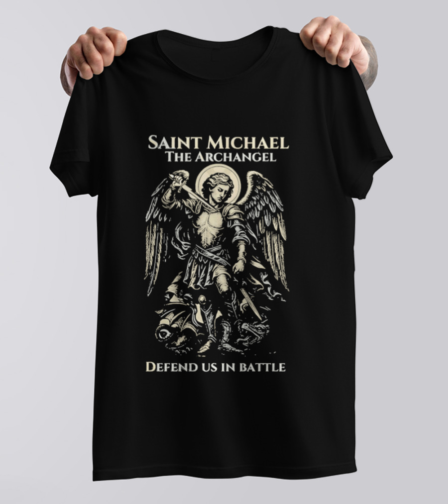Saint Michael The Archangel Defend Us In Battle T-Shirt