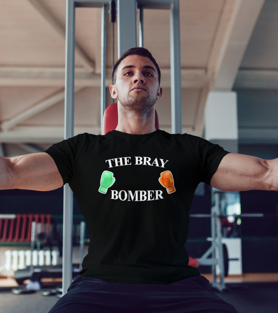 The Bray Bomber Boxing Gloves Green Orange T-Shirt