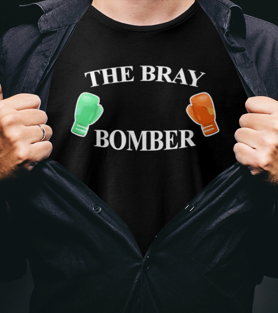 The Bray Bomber Boxing Gloves Green Orange T-Shirt