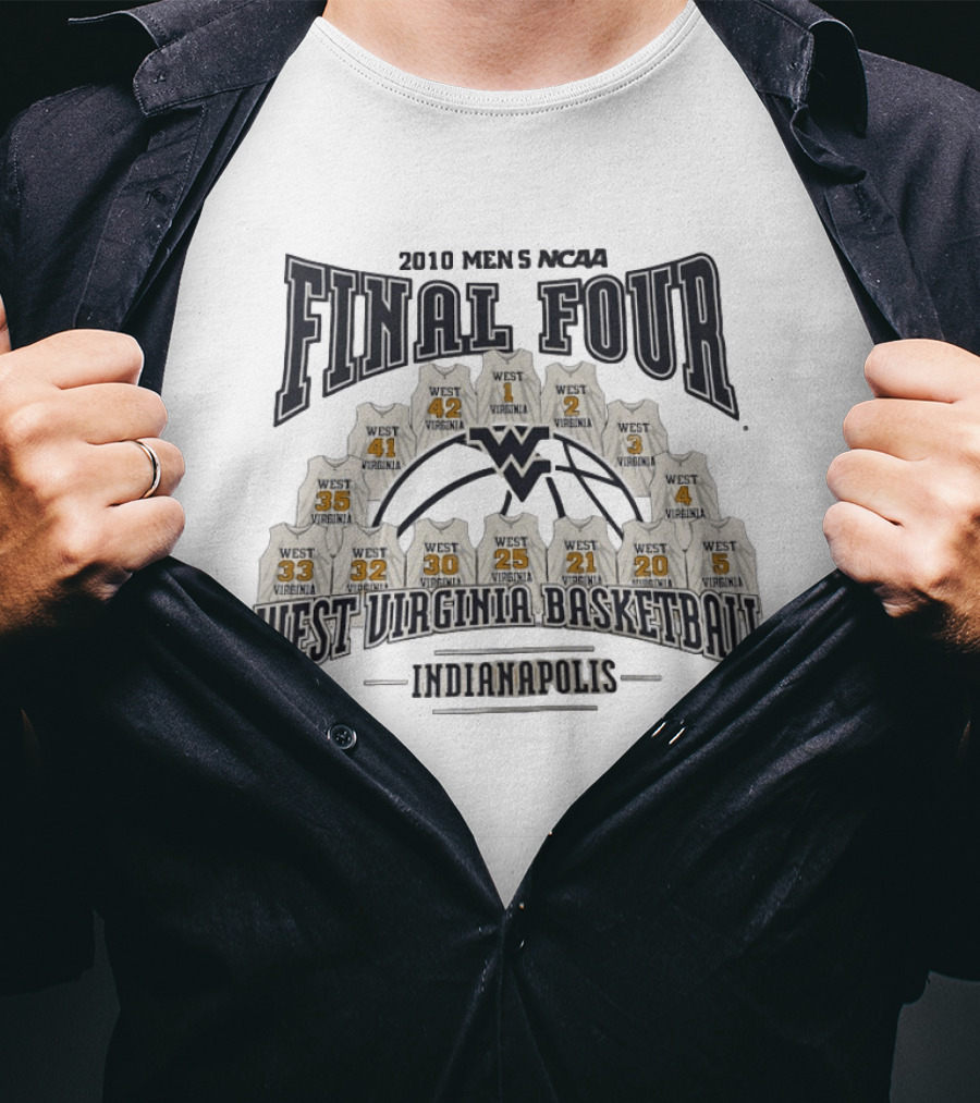 2010 NCAA Final Four West Virginia Basketball Team Indianapolis T-Shirt
