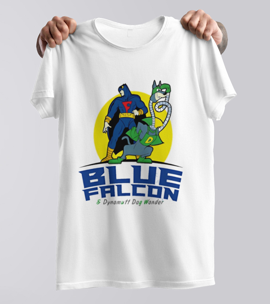 Blue Falcon Dynomutt Dog Wonder Hero Duo Oval T-Shirt