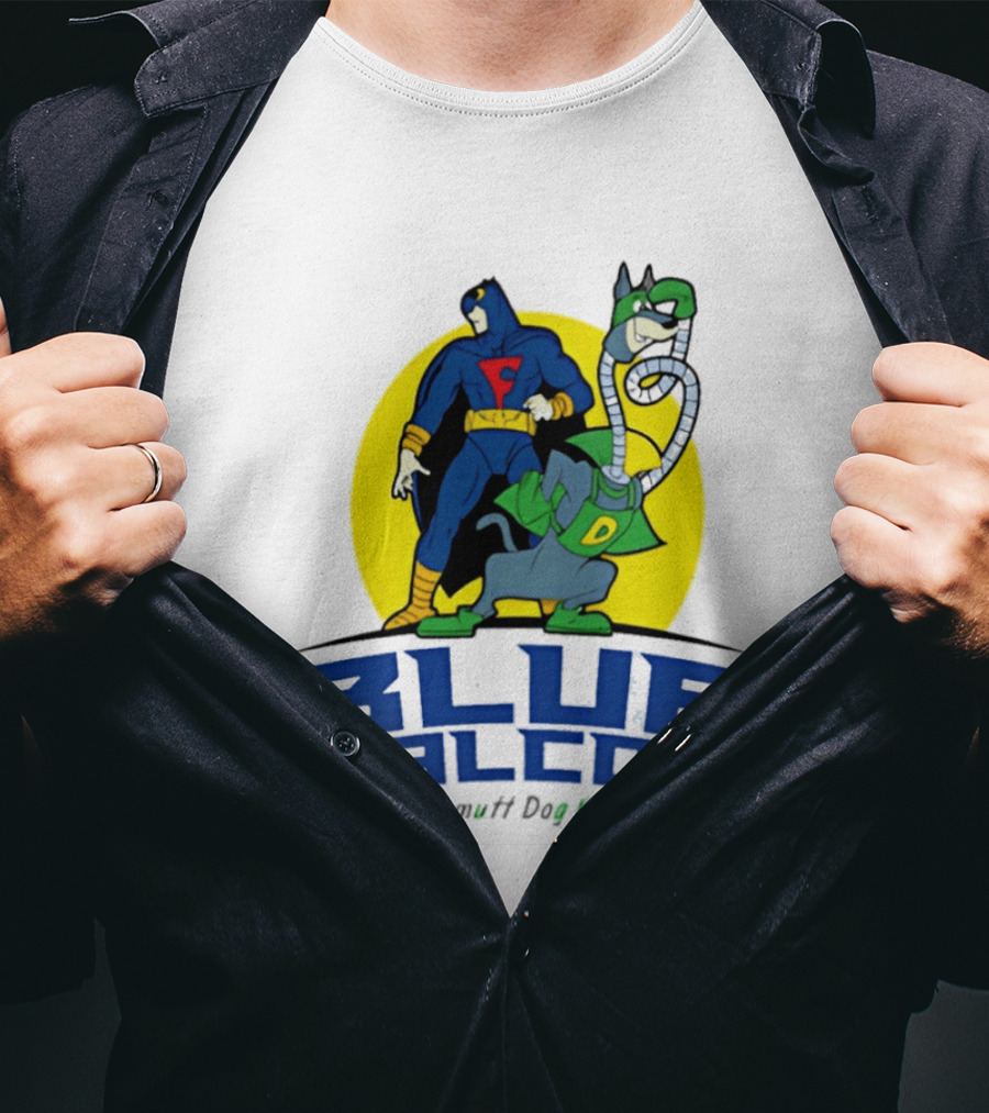 Blue Falcon Dynomutt Dog Wonder Hero Duo Oval T-Shirt