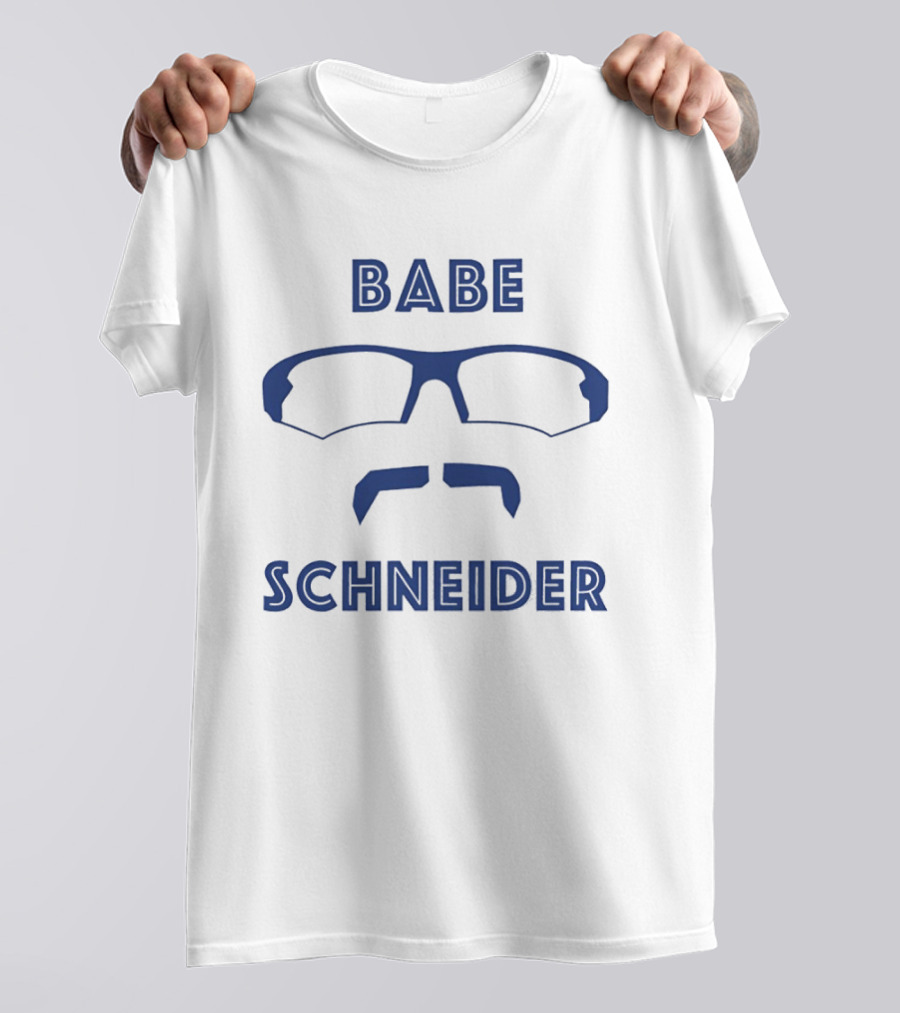 Babe Schneider Davis Schneider Gate 14 Podcast Glasses Moustache T-Shirt
