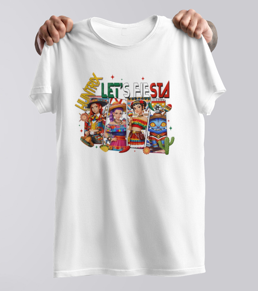Huntrix Let's Fiesta K Pop Demon Hunter Characters T-Shirt