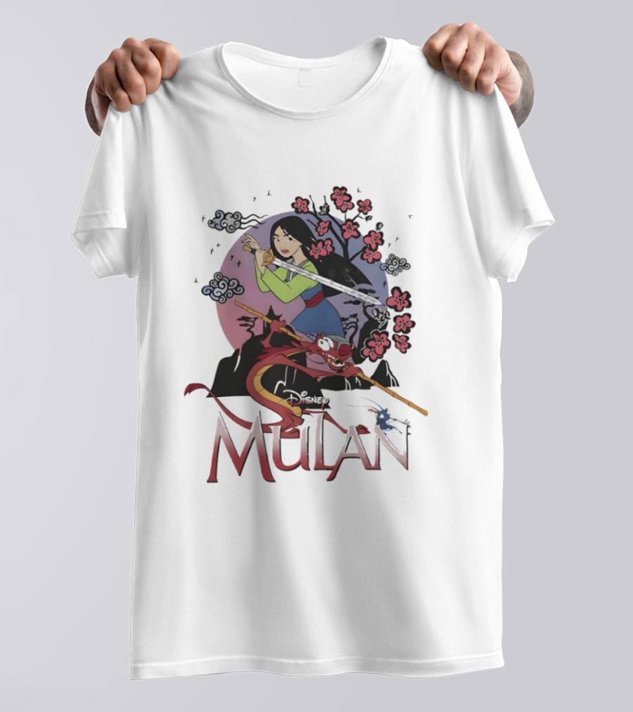 Disney Mulan Mushu Cherry Blossom Scene T-Shirt