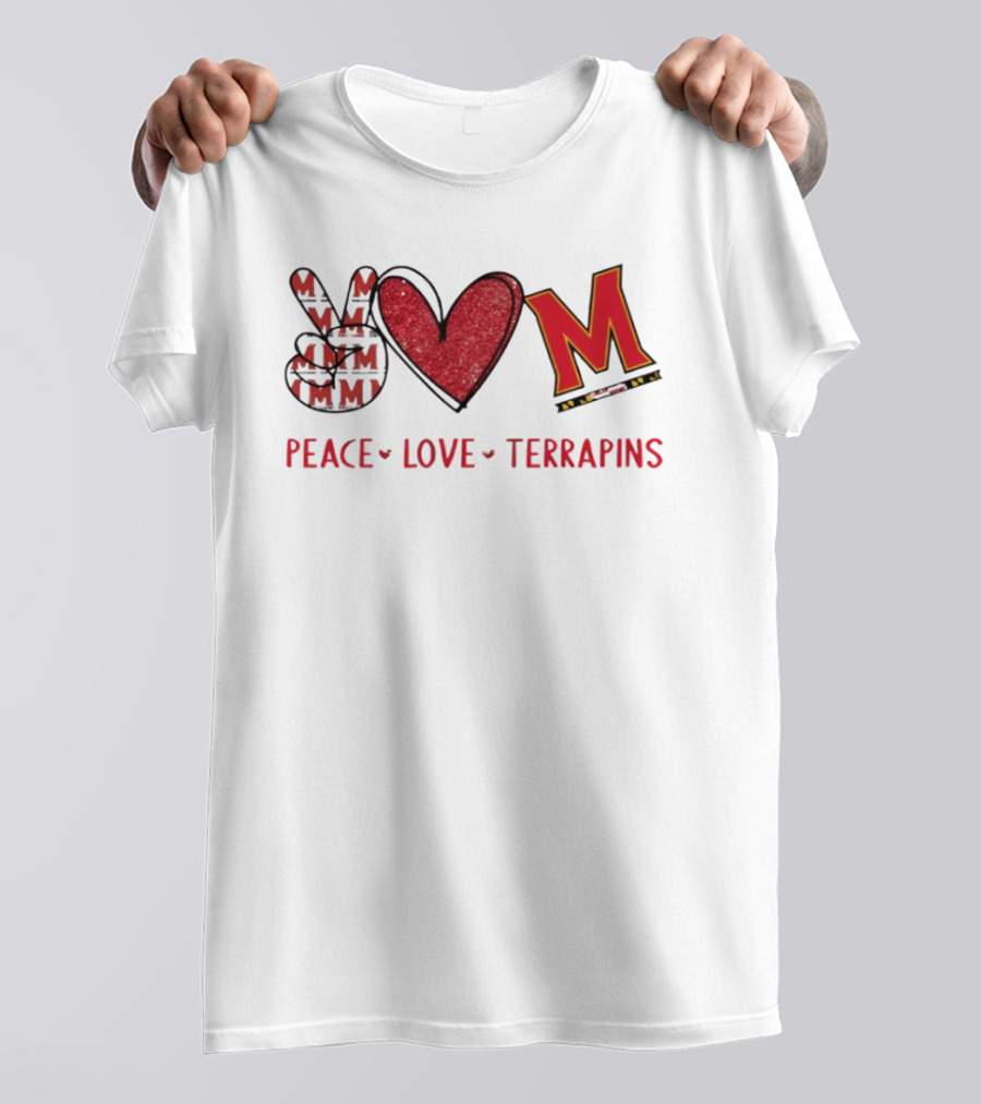 Peace Love Maryland Terrapins M 2026 T-Shirt