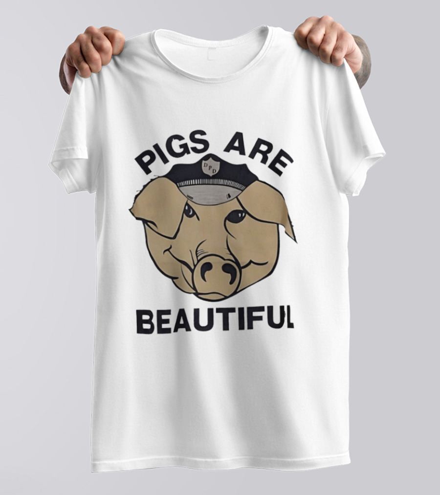 Pigs Are Beautiful DPD Badge Pig Officer T-Shirt