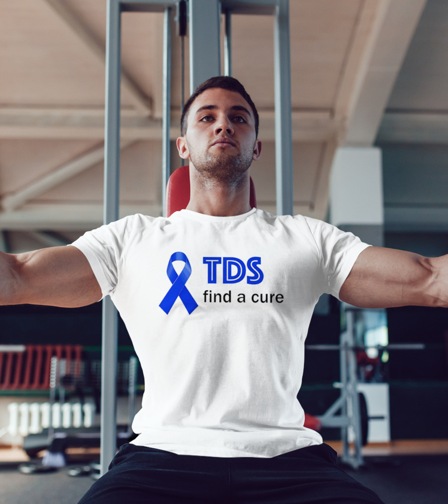 TDS Find A Cure Blue Ribbon Awareness T-Shirt