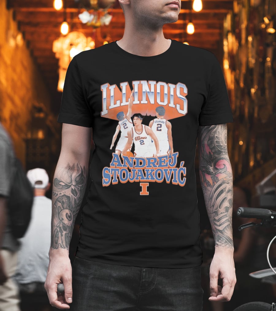 Illinois Basketball Andrej Stojakovic T-Shirt