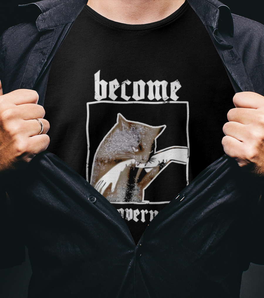 Become Ungovernable Cat Biting Hand T-Shirt