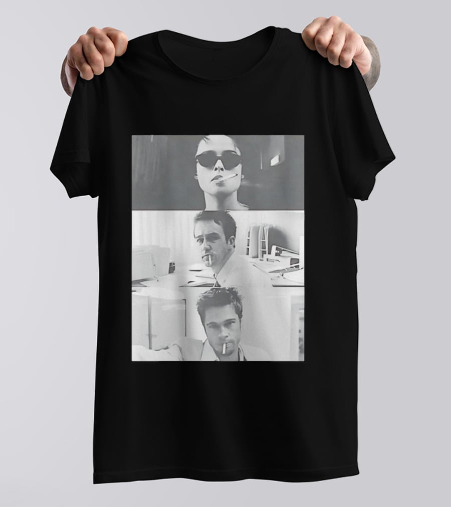 Brad Pitt Edward Norton Marla Film 1999 Smoking Scenes T-Shirt