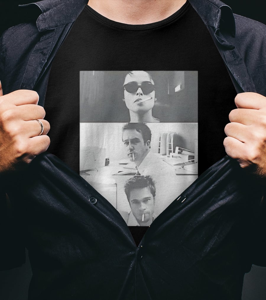 Brad Pitt Edward Norton Marla Film 1999 Smoking Scenes T-Shirt