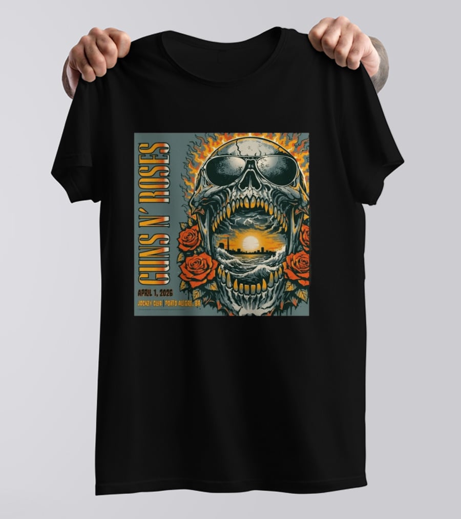 Guns N' Roses April 1 2026 Jockey Club Porto Alegre Brazil T-Shirt
