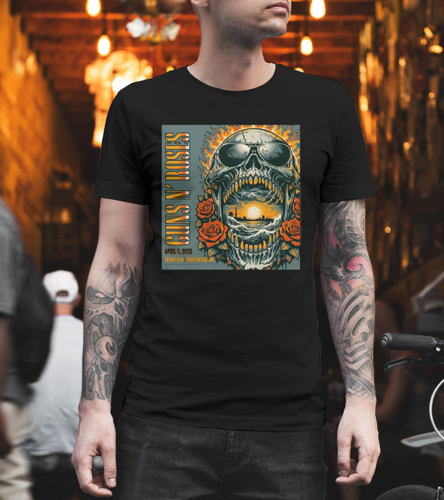 Guns N' Roses April 1 2026 Jockey Club Porto Alegre Brazil T-Shirt