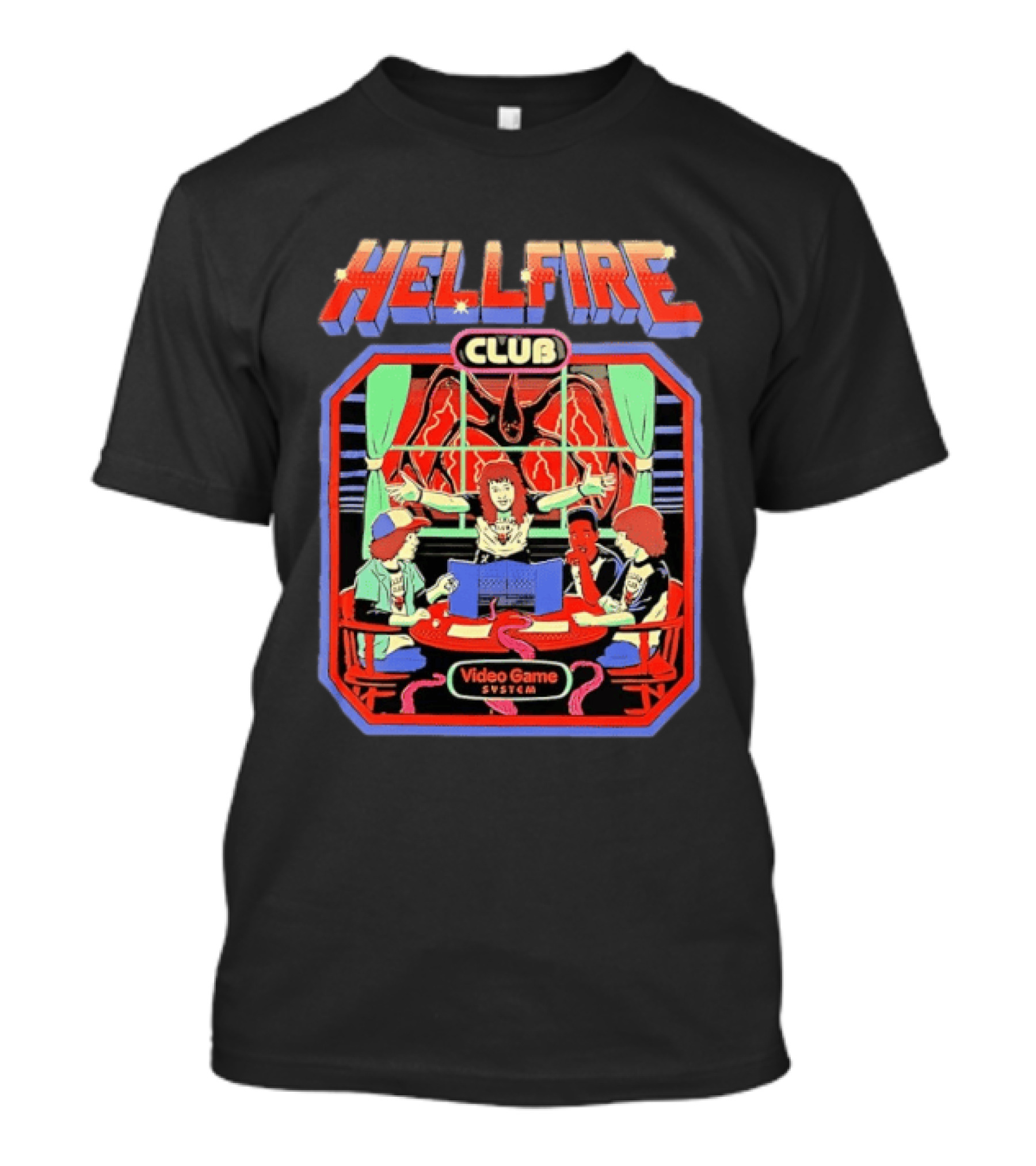 Hellfire Club Video Game System Stranger Things Steven Rhodes T-Shirt