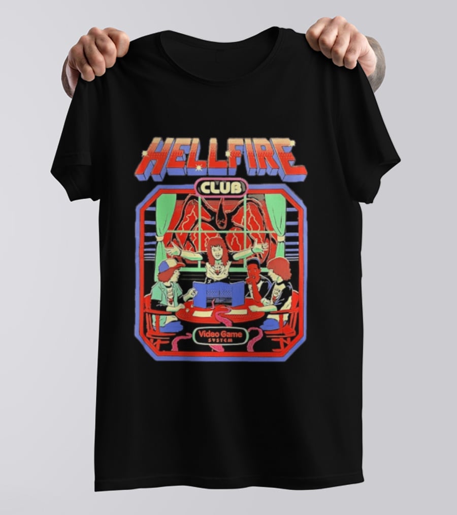 Hellfire Club Video Game System Stranger Things Steven Rhodes T-Shirt