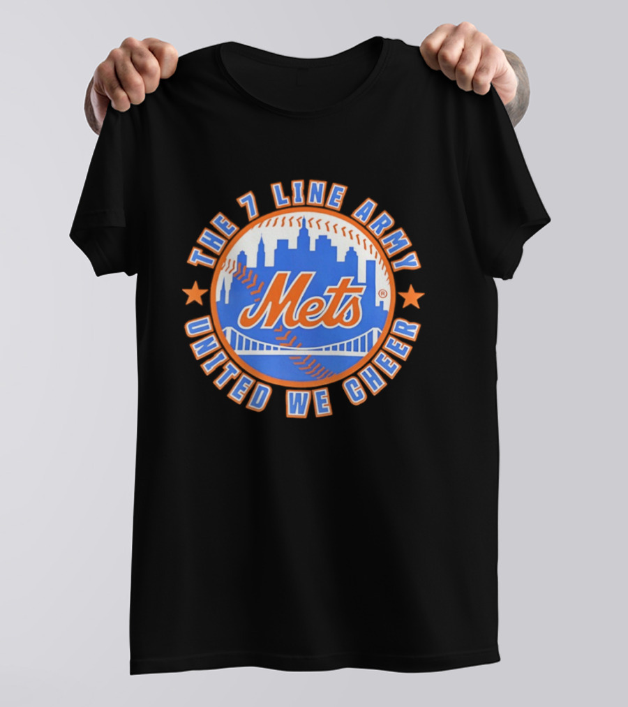 New York Mets The 7 Line Army United We Cheer T-Shirt