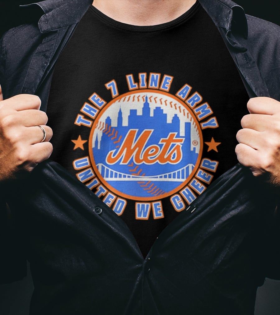 New York Mets The 7 Line Army United We Cheer T-Shirt