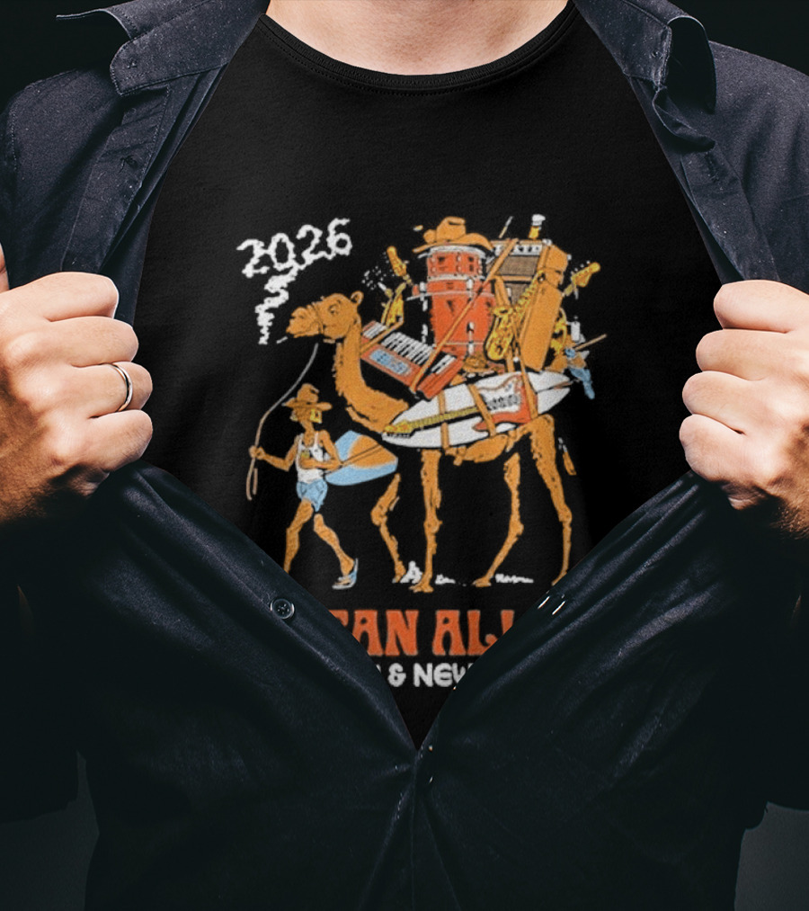 2026 Ocean Alley Australia New Zealand Camel Tour T-Shirt