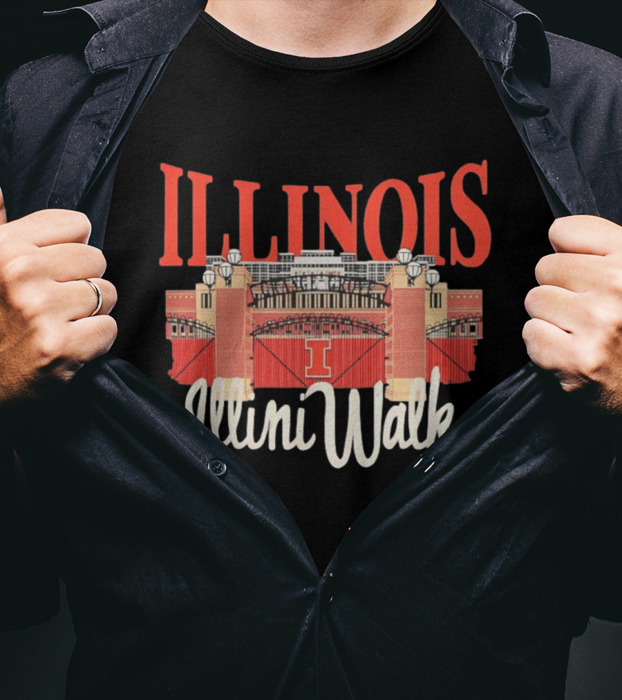 Illinois Illini Walk Memorial Stadium Gates T-Shirt