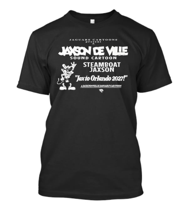 Jaguars Cartoons Present Jaxson De Ville Sound Cartoon Steamboat Jaxson Justo Orlando 2023 American League Conference T-Shirt